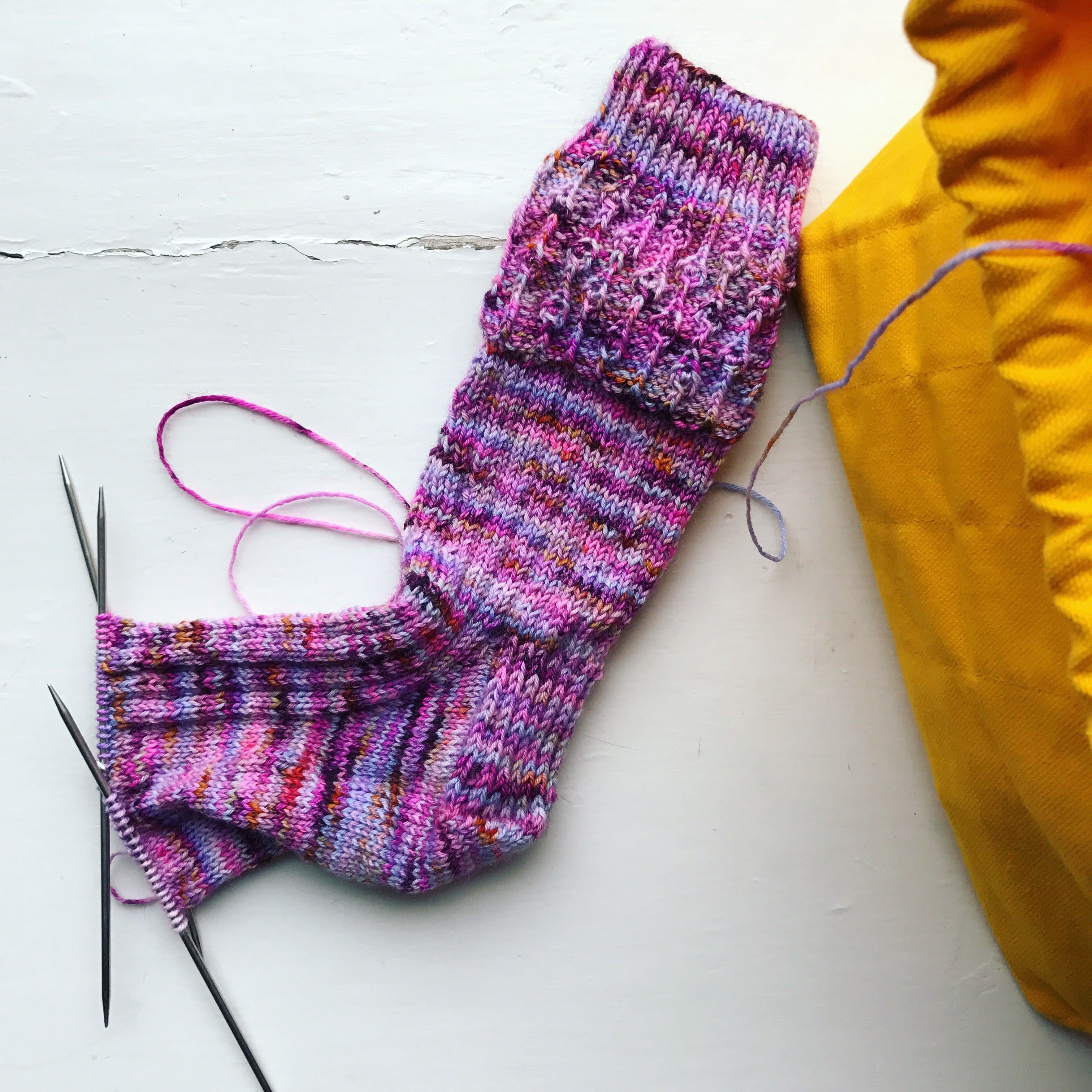 How to Knit Socks - One Sock KAL - The Fibre Co.
