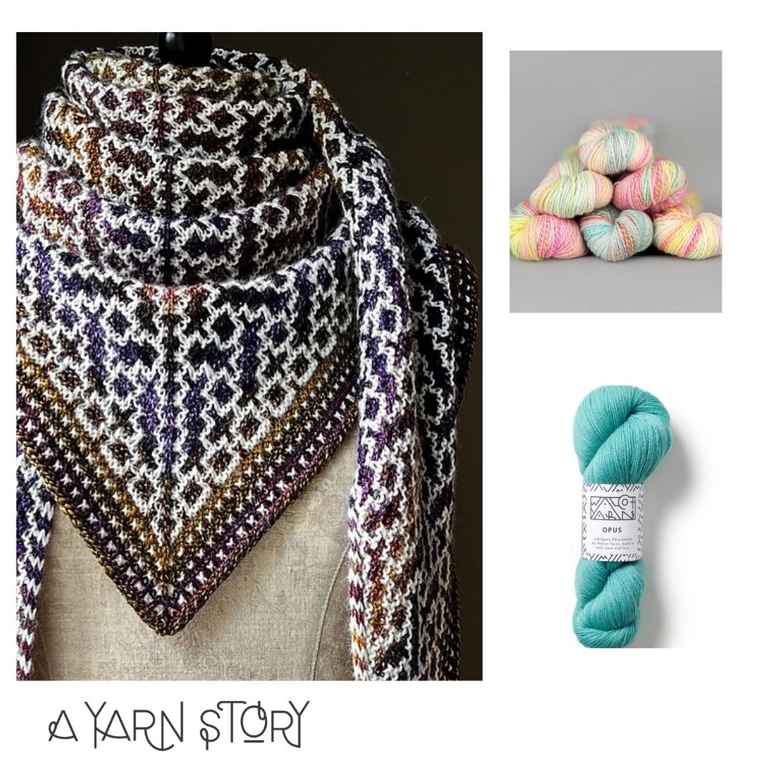 Dark Matter Triangle by Cheryl Faust Yarn Bundle