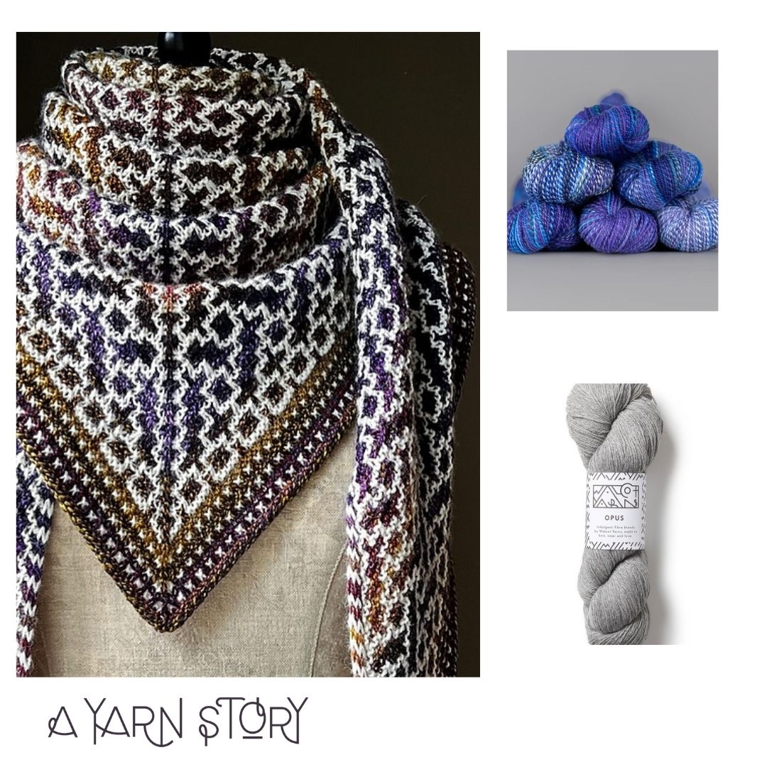 Dark Matter Triangle by Cheryl Faust Yarn Bundle