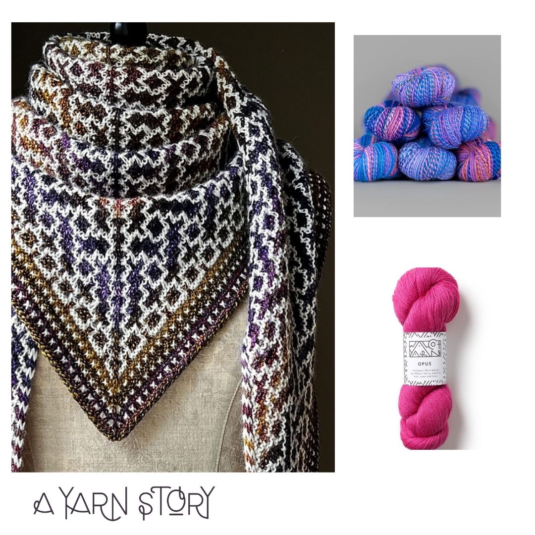 Dark Matter Triangle by Cheryl Faust Yarn Bundle