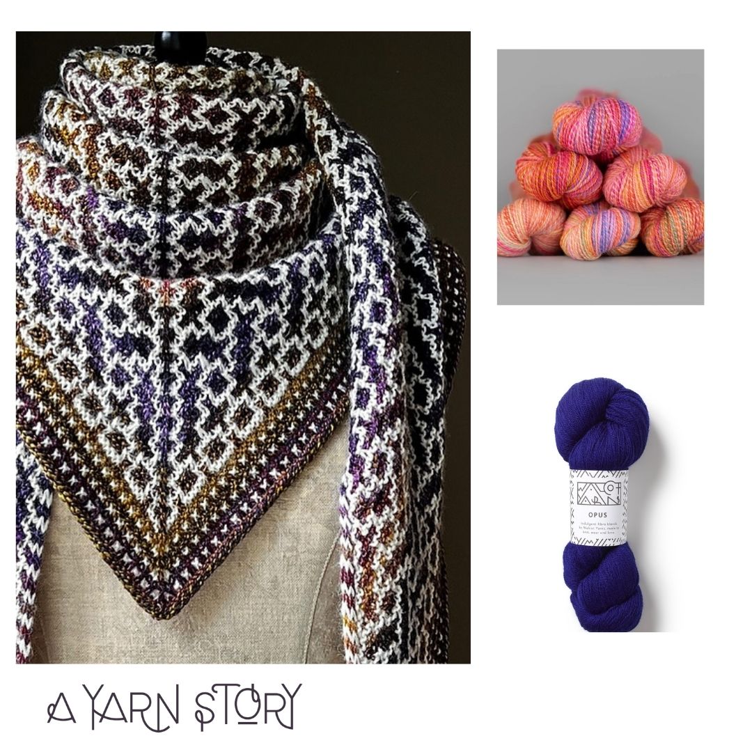 Dark Matter Triangle by Cheryl Faust Yarn Bundle