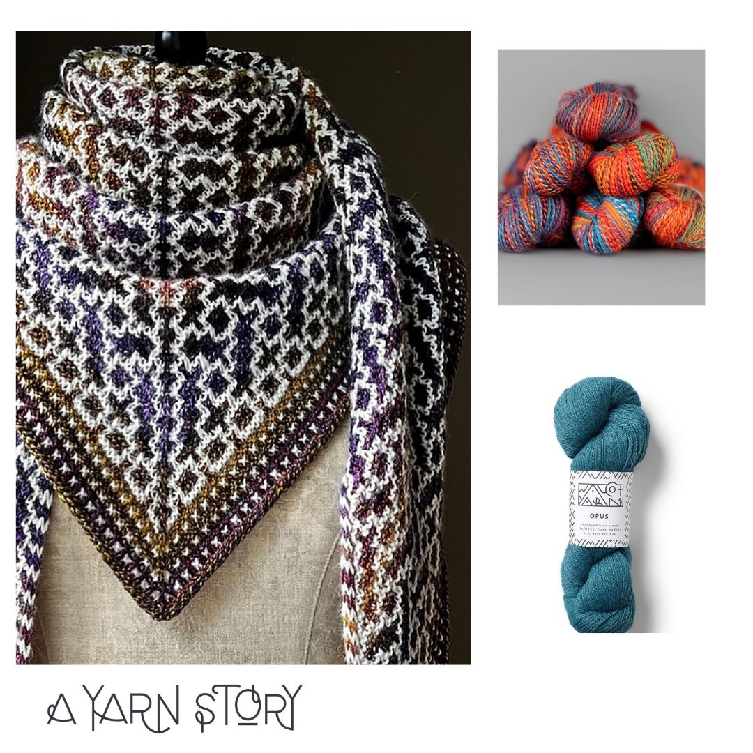 Dark Matter Triangle by Cheryl Faust Yarn Bundle