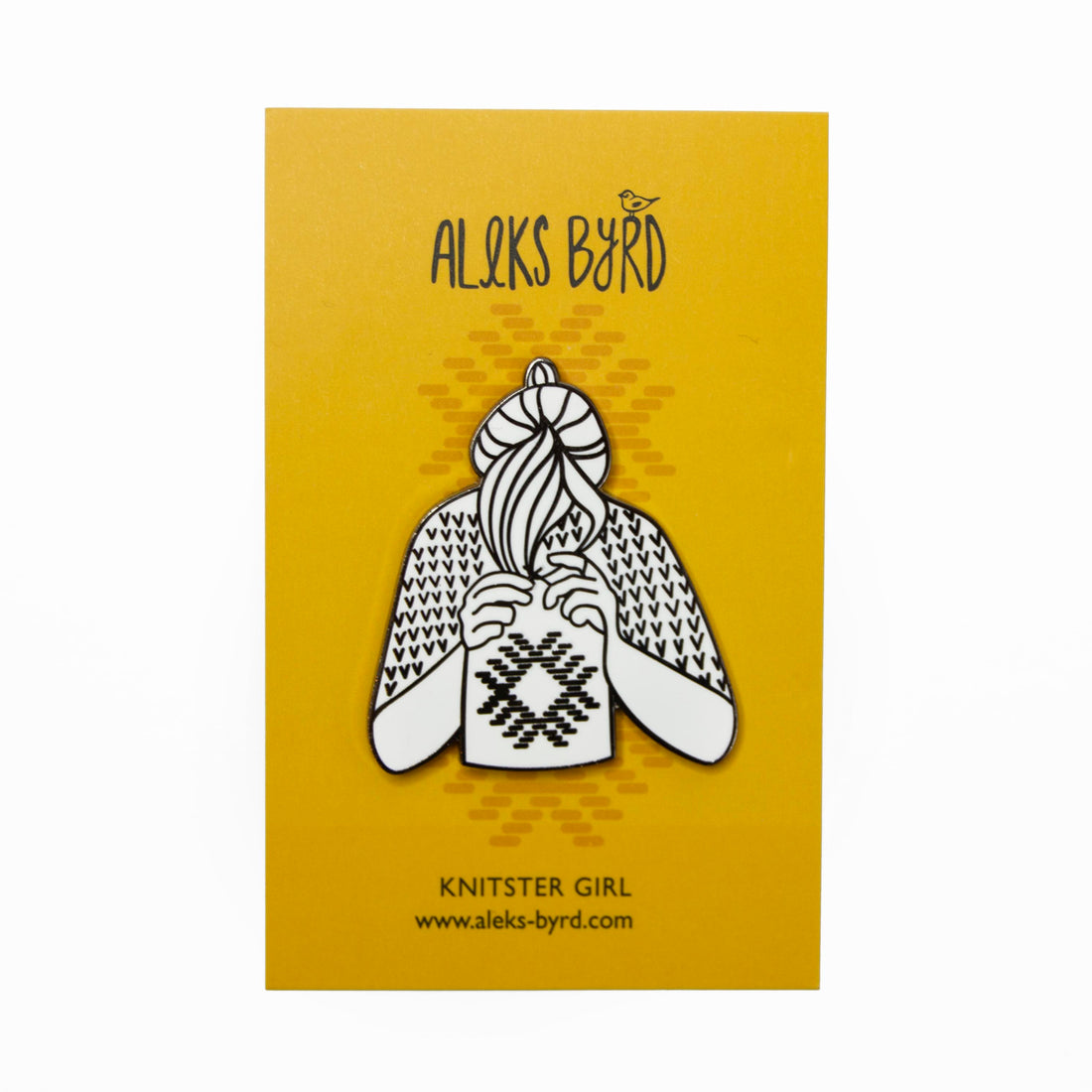 Knitster Girl Enamel Pin