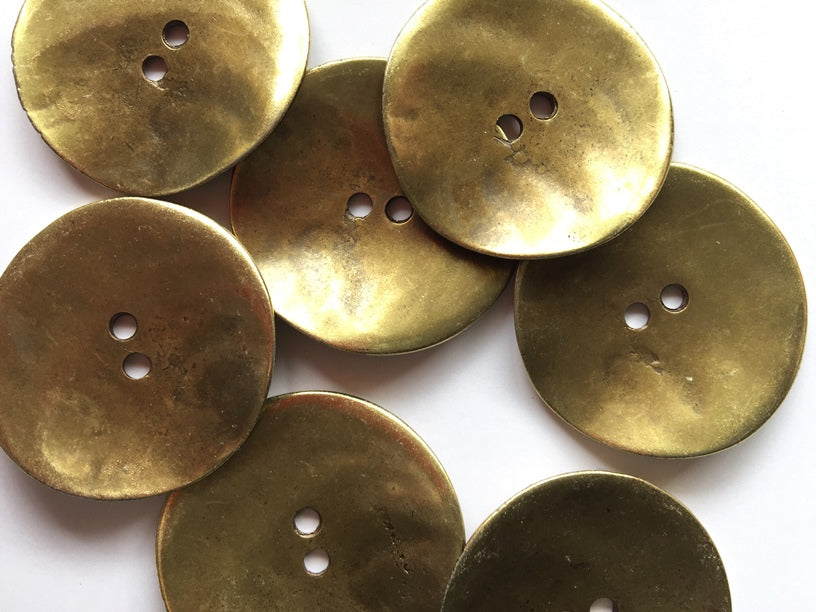 Large Brass Colour Button Size 38mm - TGB2144 – A Yarn Story