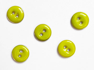 Lime Glossy Coco Shell Size Button 12mm - TGB2730