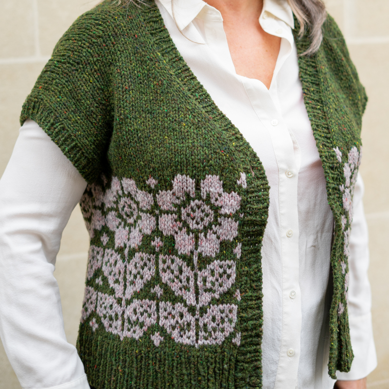 Nordic Bloom Vest by Caitlin Hunter