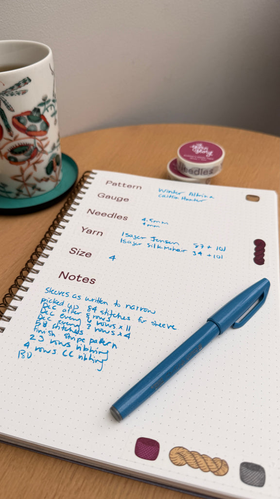 Knitting Journal Washi Tape