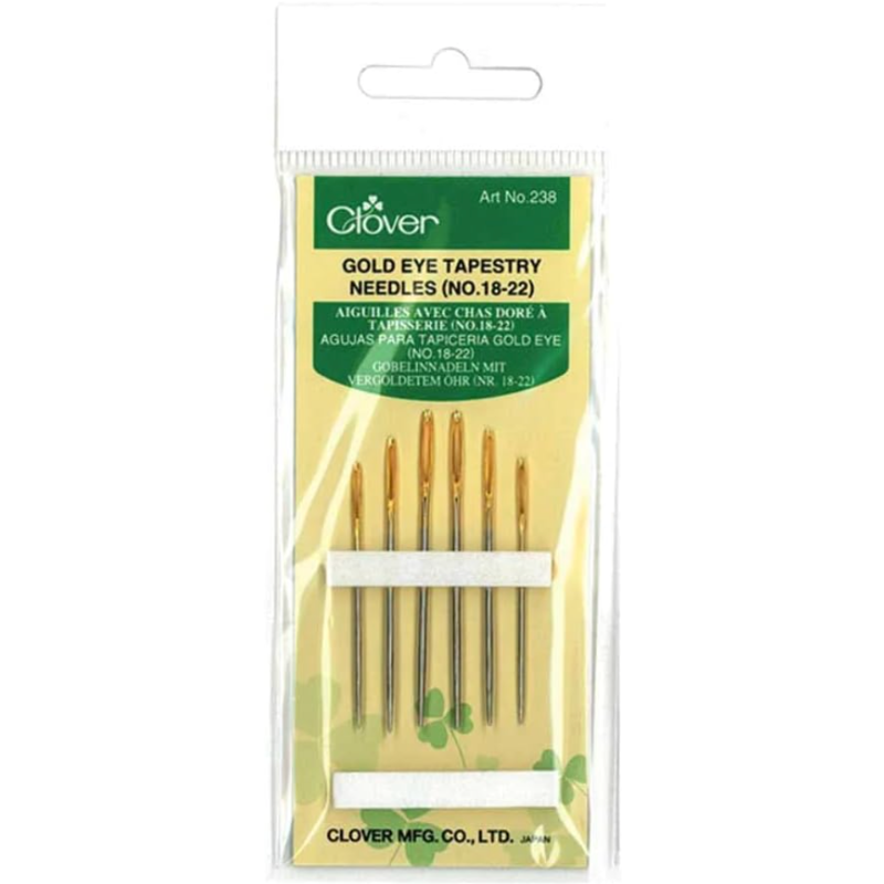 Clover Gold Eye Tapestry Needles