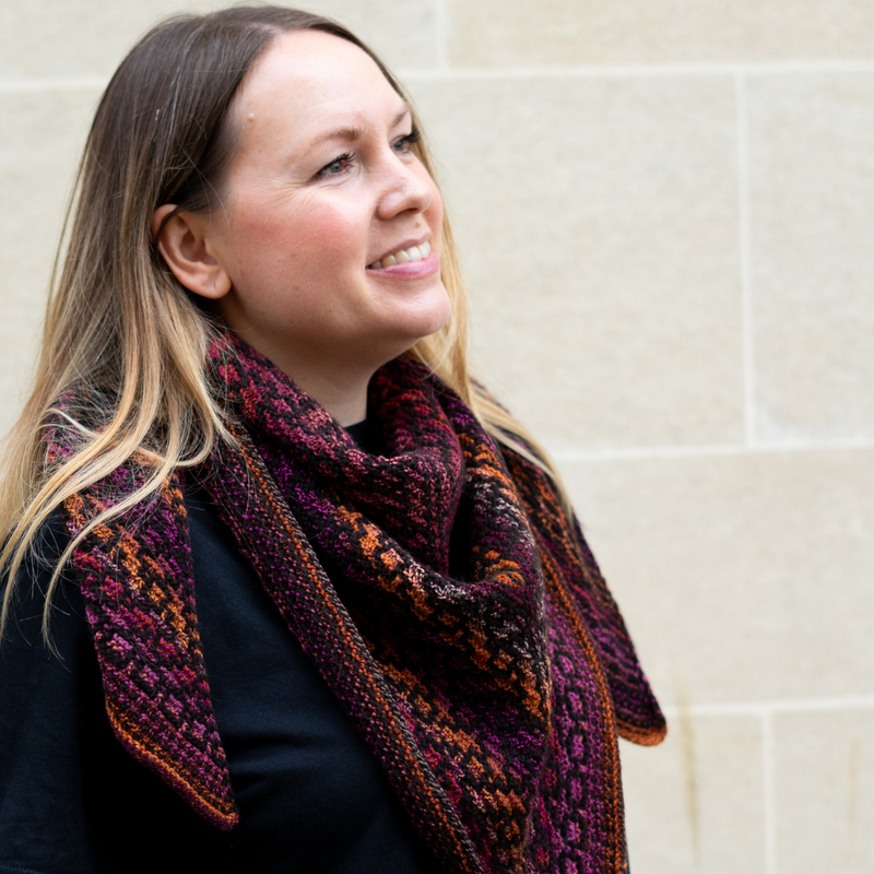 Dark Matter Triangle Shawl by Cheryl Faust