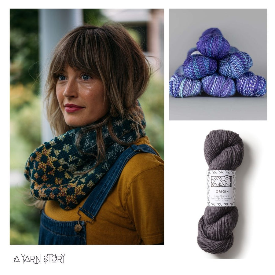 Frame Your Face Cowl by Andrea Mowry Yarn Bundle (worsted weight)