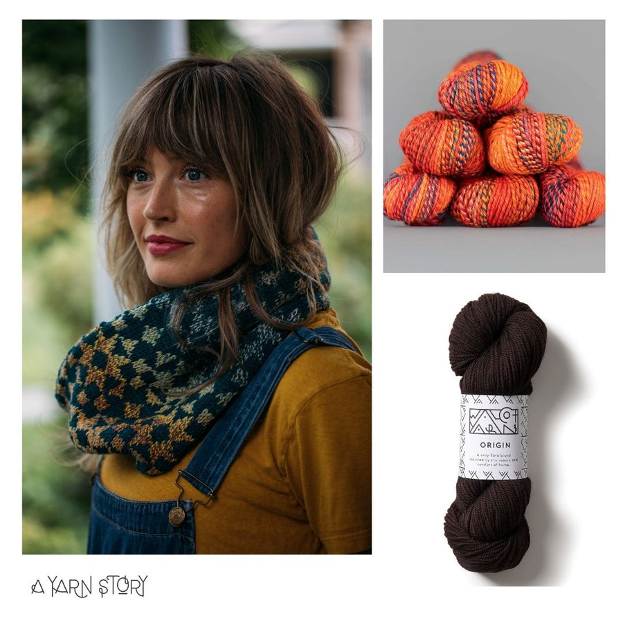 Frame Your Face Cowl by Andrea Mowry Yarn Bundle (worsted weight)