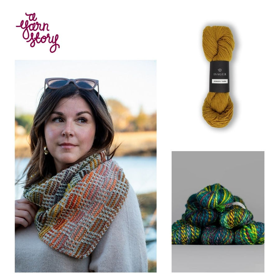 Grid Gambit Cowl by Samatha Guerin Yarn Bundle