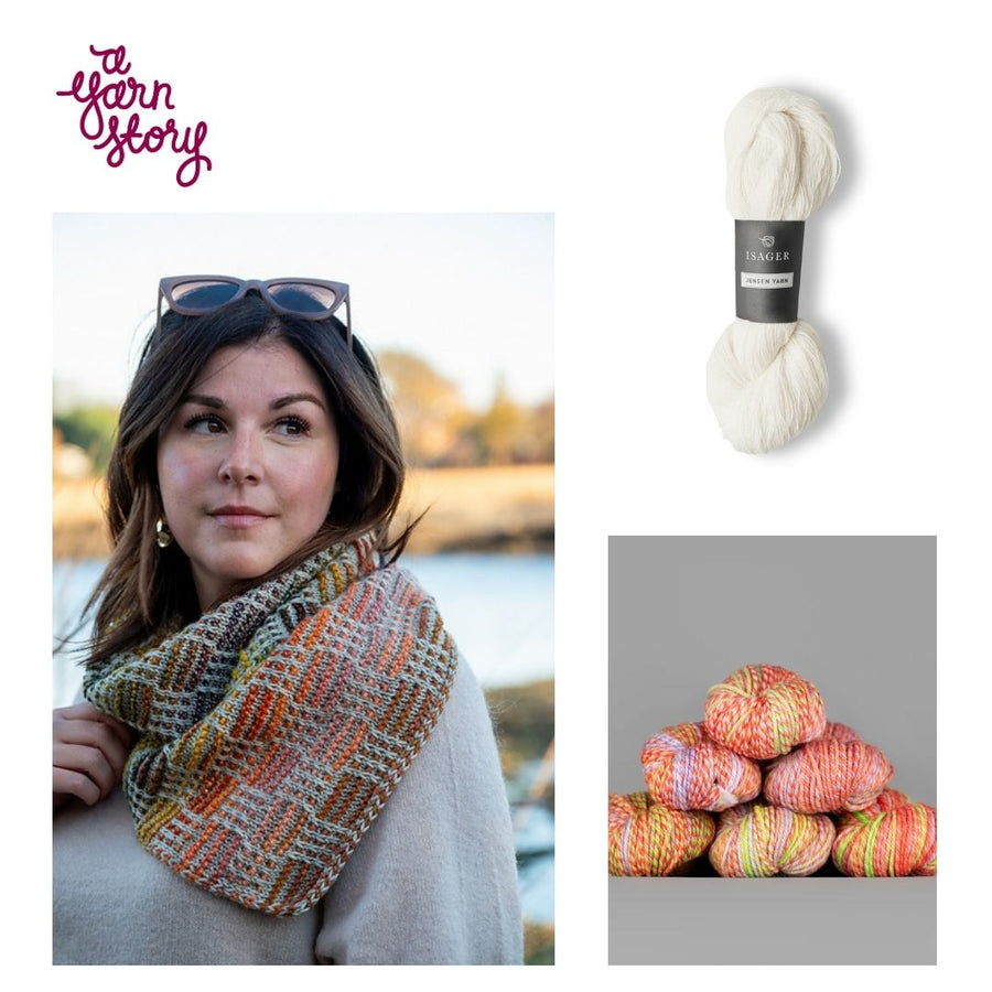 Grid Gambit Cowl by Samatha Guerin Yarn Bundle
