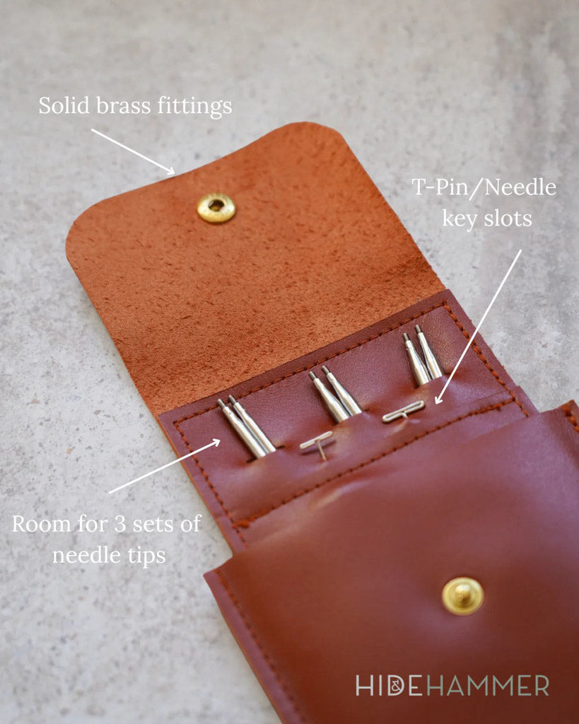 Hide & Hammer Leather Interchangeable Needle Case