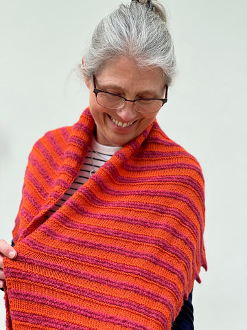 Fluffy Stripes Shawl Pattern by Emma Vining (Digital)