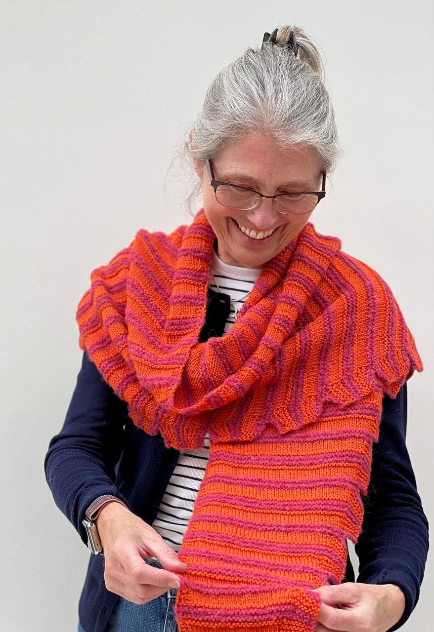 Fluffy Stripes Shawl Pattern by Emma Vining (Digital)