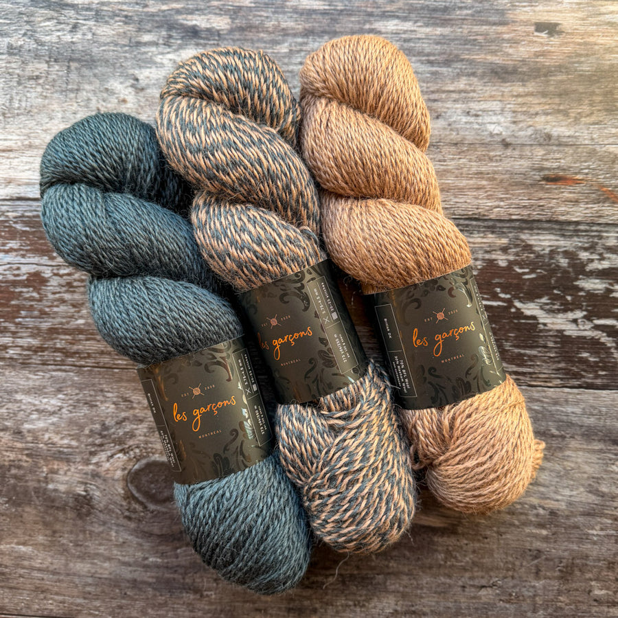 Rustic Cabin Hat by Les Garçons Yarn Bundle