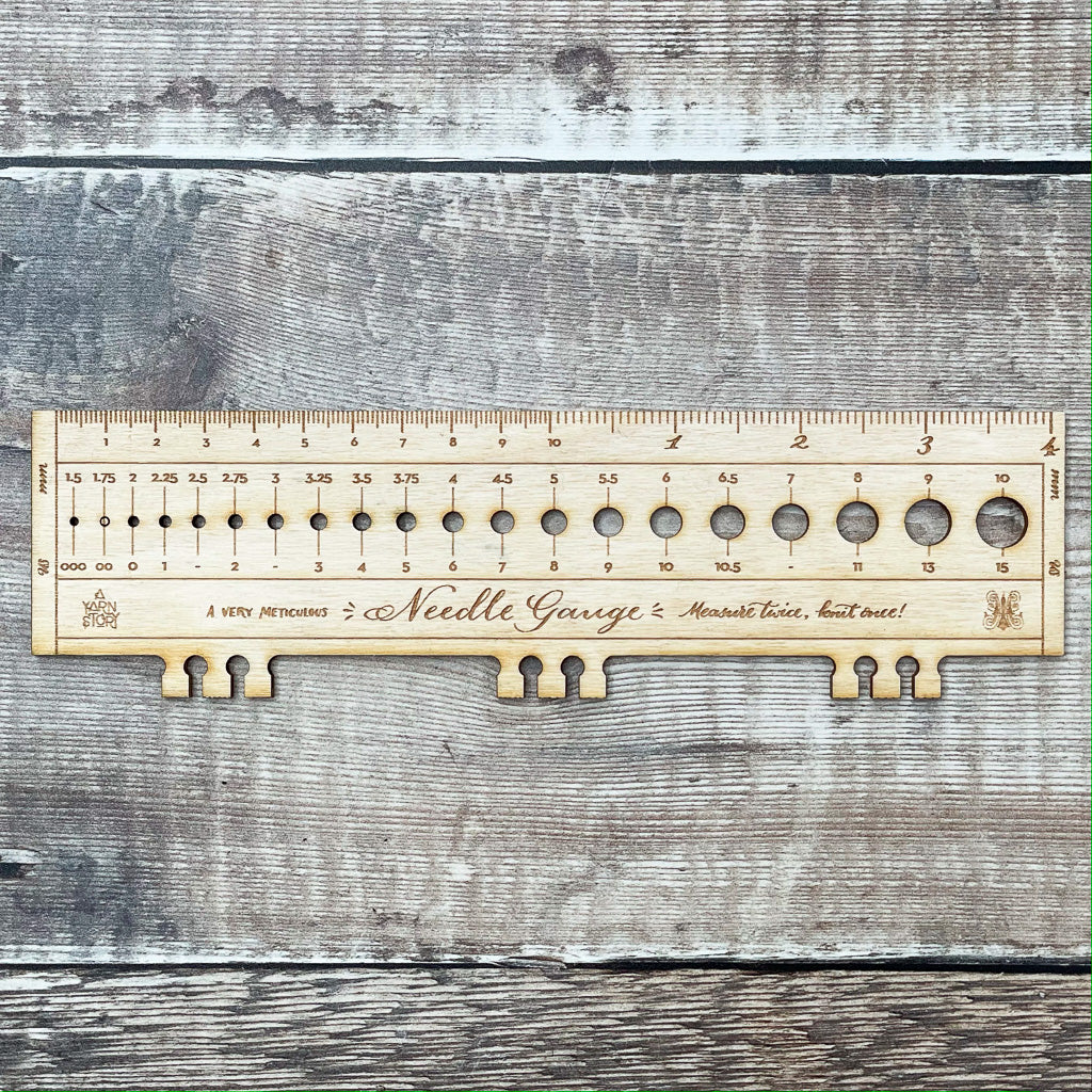 Wooden Needle Gauge Ruler – A Yarn Story