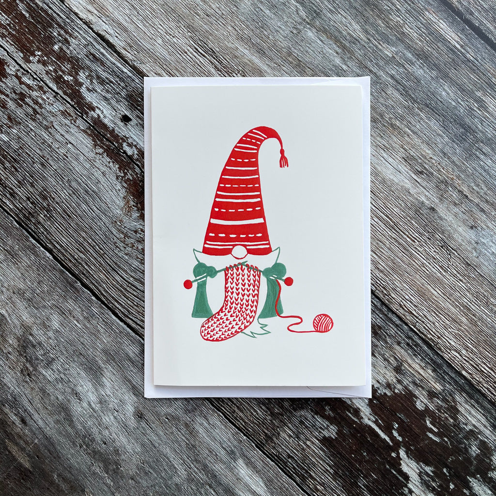 Knit Gnome Greeting Card