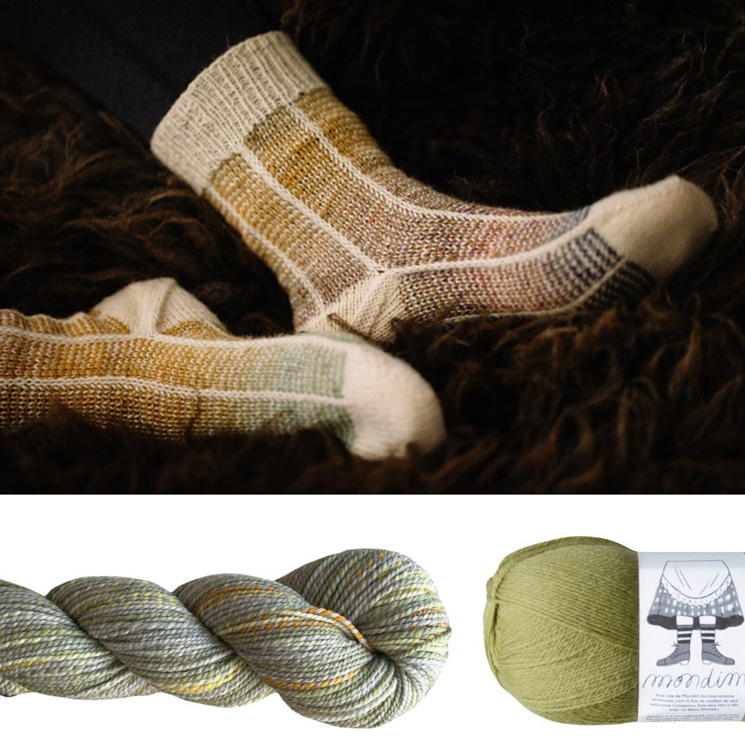 Curio Socks by Andrea Mowry Yarn Bundle