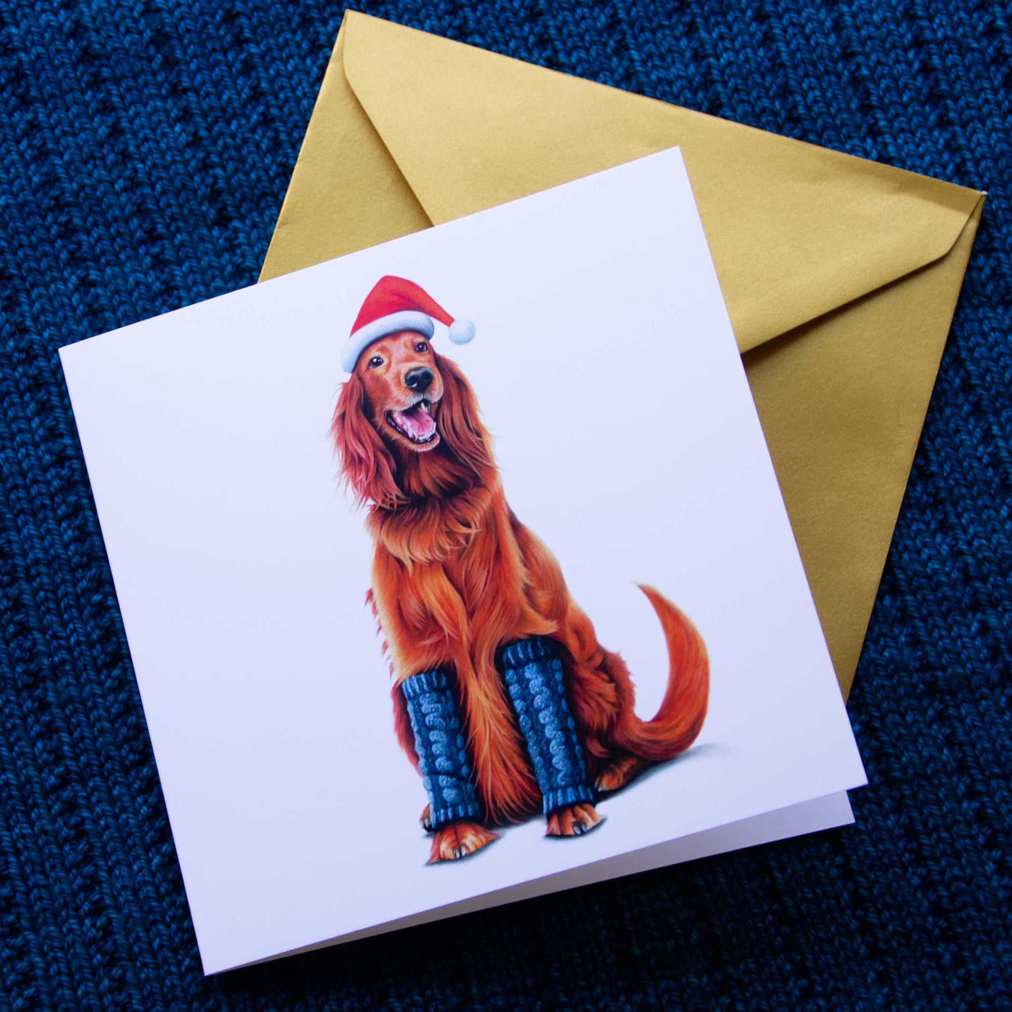 Red Setter Christmas Card A Yarn Story