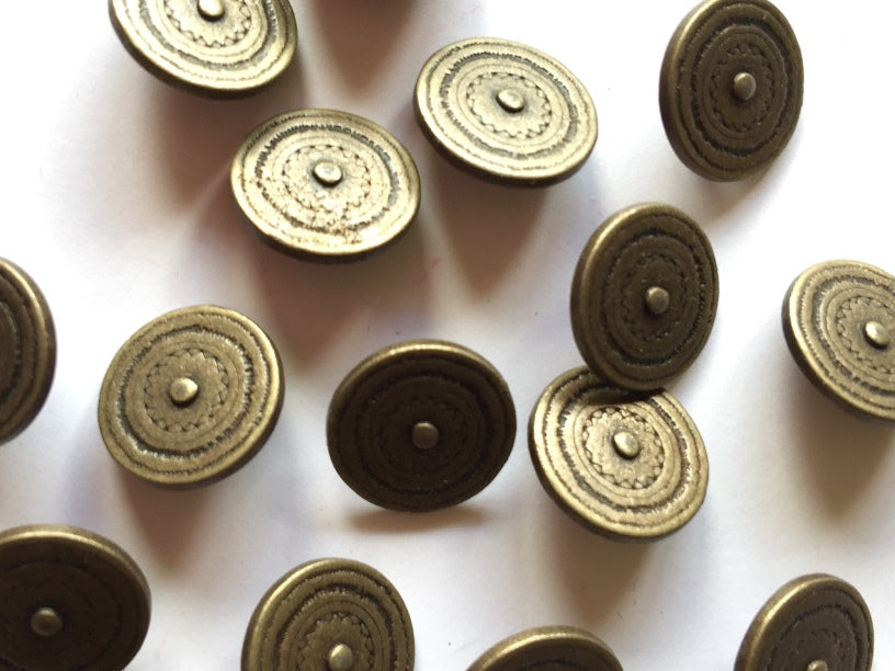 TGB4023 Metal Circle Button - Bronze Colour Finish